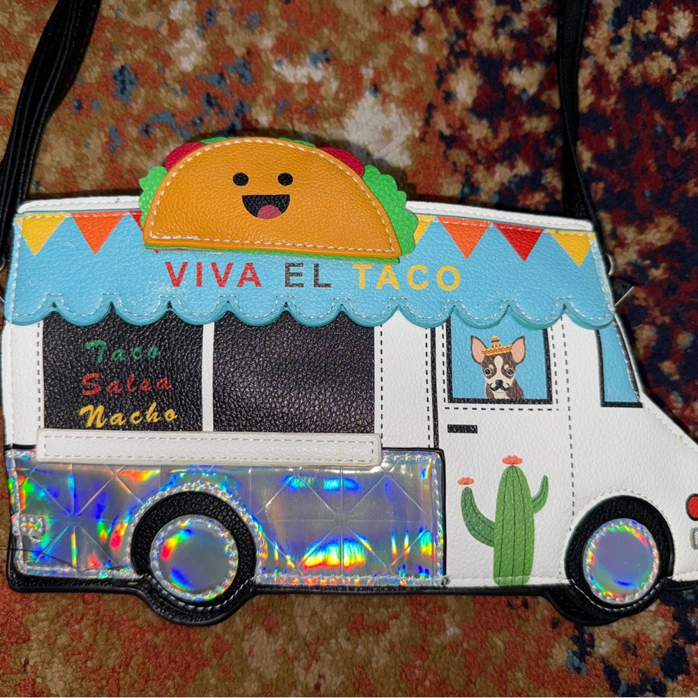 Viva El Taco Crossbody Bag - Multicolor